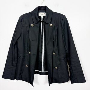 Banana Republic Black Military Double Breasted Jacket Size 10